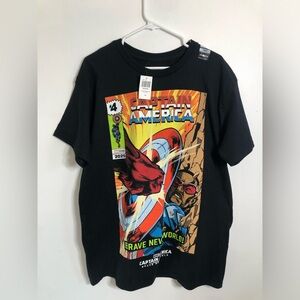 Marvel Captain America Black Graphic Tee